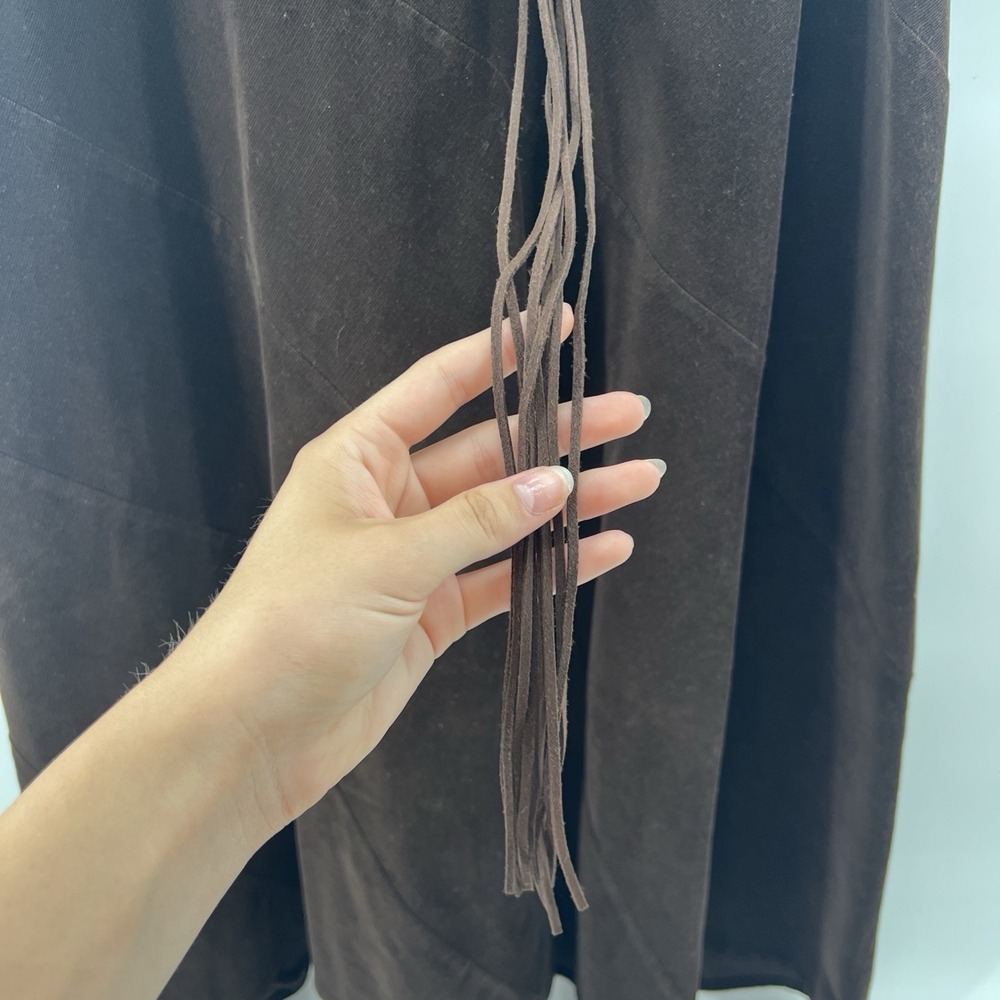JM Collection Corduroy Maxi Skirt Sz 14 Chocolate Brown Stretch Cowgirl Western - Picture 5 of 12